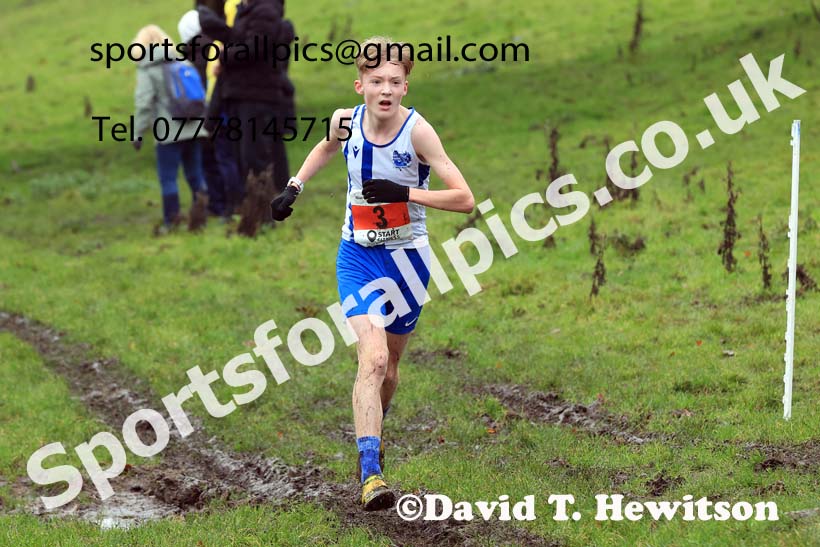 Boys under-15s 2023 NECAA Cross Country Relays, Thornley Hall Farm, Peterlee, County Durham. Photo: David T. Hewitson/Sports for All Pics